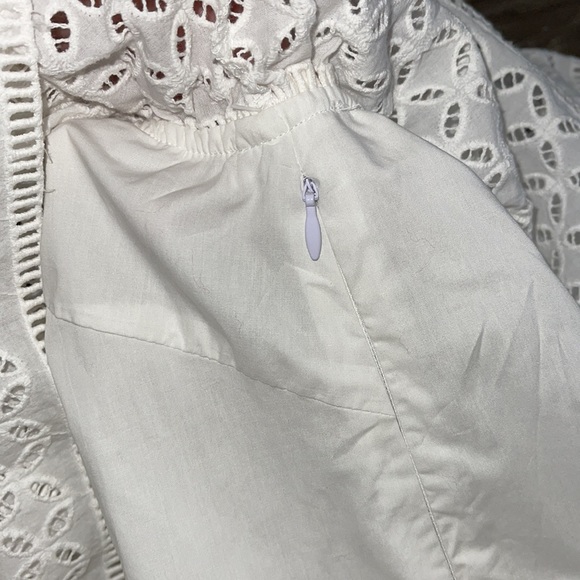 NWT Abercrombie and Fitch one shoulder eyelet ruffle dress white size XS - Picture 9 of 11